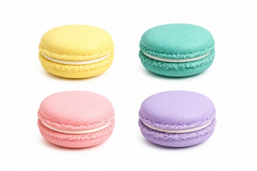 Radiere Tochain, Macaron, 2 buc, diverse culori, 12 buc/display