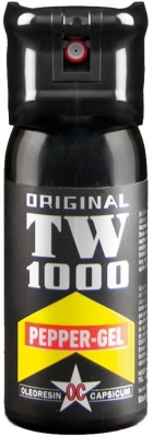 Spray cu piper pentru autoaparare cu gel, capac de siguranta tip flip-flop, TW1000, 50 ml