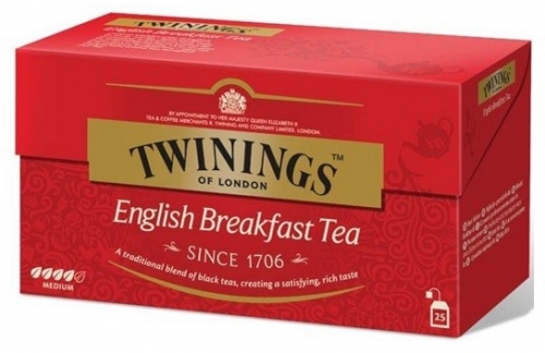 Ceai negru 25 plicuri English Breakfast Twinings 