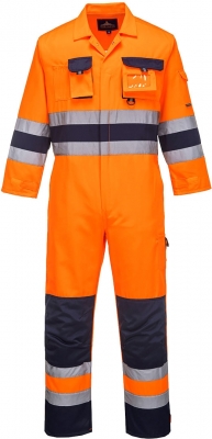 Combinezon Hi-Vis , portocaliu/navy, regular, Nantes, Portwest