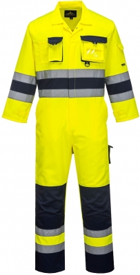 Combinezon Hi-Vis , galben/navy, regular, Nantes, Portwest