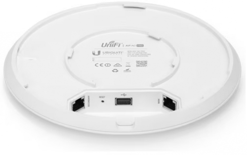 Ubiquiti UniFi Acess Point UAP-AC-PRO, 2x Gigabit LAN, 1x USB2.0, AC1750 (450+1300Mbps), kit de montare pe tavan sau perete inclus, injector POE inclus in cutie