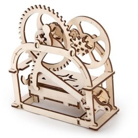 Puzzle 3D, lemn, mecanic Cutie mecanica, 61 piese, Ugears 