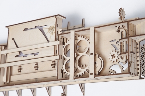 Puzzle 3D, lemn, mecanic Peron, 196 piese, Ugears 