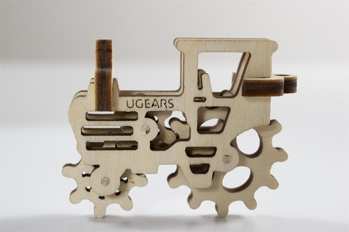 Puzzle 3D, lemn, mecanic U-Fidget Tribiki, 13-19 piese, 4 buc/set Ugears 