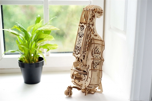 Puzzle 3D, lemn, mecanic Hurdy-Gurdy, 292 piese, Ugears 