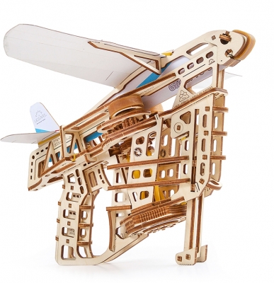 Puzzle 3D, lemn, mecanic  Flight Starter, 198 piese, Ugears 