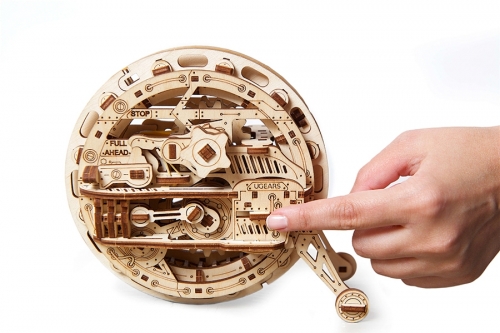 Puzzle 3D, lemn, mecanic Model Monociclu, 300 piese, Ugears 