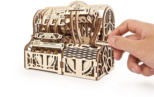 Puzzle 3D, lemn, mecanic Model Casa de marcat, 405 piese, Ugears 