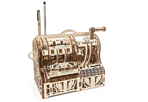 Puzzle 3D, lemn, mecanic Model Casa de marcat, 405 piese, Ugears 
