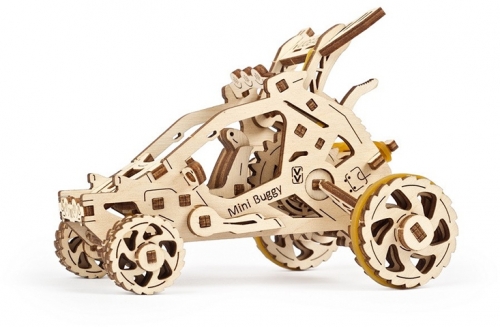 Puzzle 3D, lemn, mecanic Mini Buggy, 80 piese, Ugears