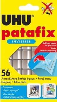 Tablete de adeziv transparente 56 bucati Patafix Invisible UHU