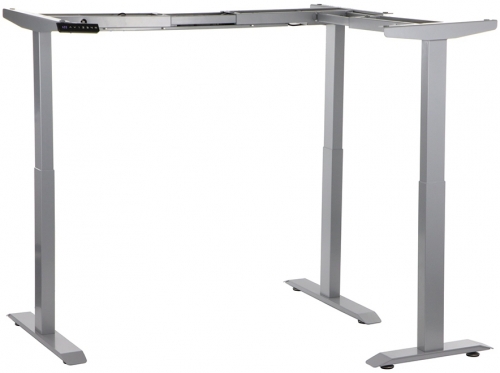 Cadru de birou unghiular, reglabil pe inaltime, gri, Stema partner
