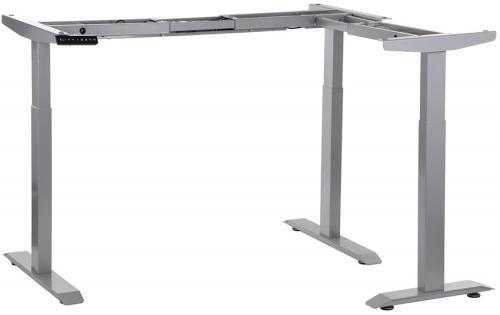 Cadru de birou unghiular, reglabil pe inaltime, gri, Stema partner