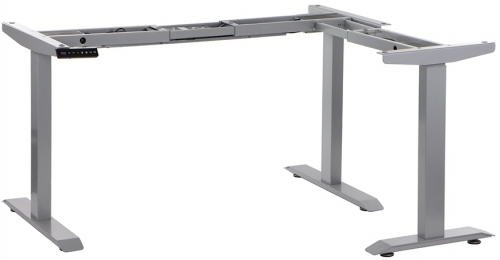 Cadru de birou unghiular, reglabil pe inaltime, gri, Stema partner