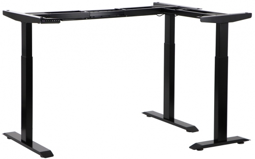 Cadru de birou unghiular, reglabil pe inaltime, negru, Stema partner