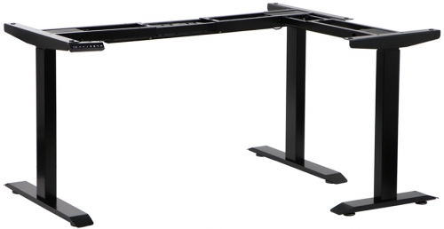 Cadru de birou unghiular, reglabil pe inaltime, negru, Stema partner