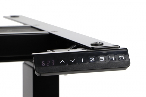 Cadru de birou electric, reglabil pe inaltime, negru, Stema partner