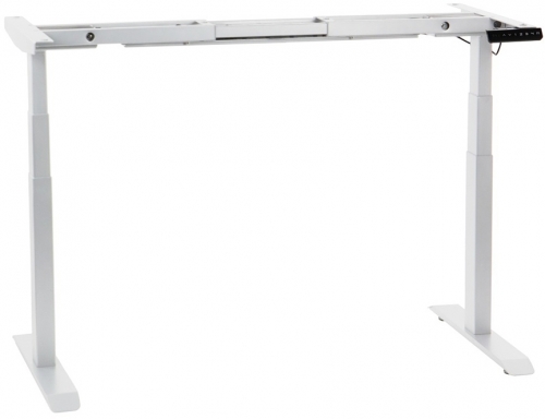 Cadru de birou electric, reglabil pe inaltime, 127 cm, alb, Stema partner