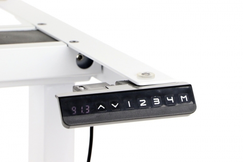 Cadru de birou electric, reglabil pe inaltime, 127 cm, alb, Stema partner