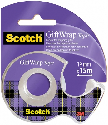 Banda adeziva cu dispenser Gift Wrap 19 x 15 mm Scotch 3M