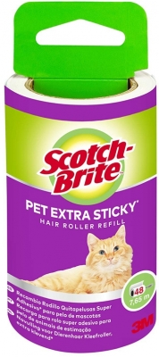 Rezerva rola extra adeziva pentru indepartarea parului de animale de companie 48 folii/rola Scotch-Brite