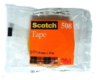 Banda adeziva clasica, 19 mm x 33 m, ambalata individual, Scotch 3M