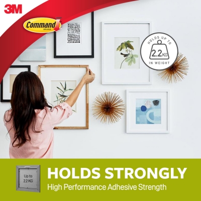 Carlig universal montare tablouri mari 1 carlig + 4 benzi Command 3M 