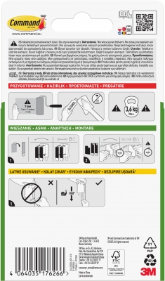 Carlig universal montare tablouri mari 1 carlig + 4 benzi Command 3M 