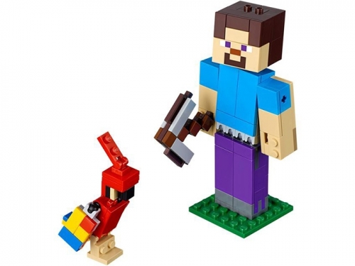 Steve Minecraft BigFig cu papagal 21148 LEGO Minecraft