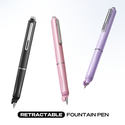 Display stilou retractabil Writech cu set de 5 patroane cerneala albastru, 43 buc/set