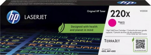 Cartus toner HP 220X Original - Magenta - W2203X, pt 4202/4302, 5500 pagini