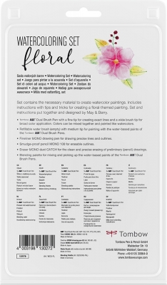 Markere acuarela floral, Floral Set 9 Tombow