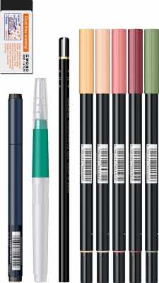 Markere acuarela floral, Floral Set 9 Tombow