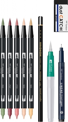 Markere acuarela floral, Floral Set 9 Tombow