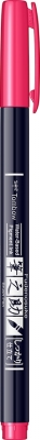 Marker caligrafic Fudenosuke Hard, Vivid 22 Pink, Tombow