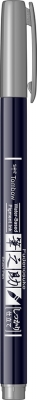 Marker caligrafic Fudenosuke Hard, Vivid 49 Grey, Tombow