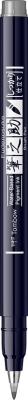 Marker caligrafic Fudenosuke Hard, Vivid 49 Grey, Tombow