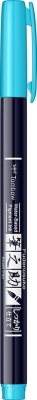 Marker caligrafic Fudenosuke Hard, Neon Blue, Tombow