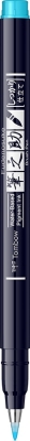 Marker caligrafic Fudenosuke Hard, Neon Blue, Tombow