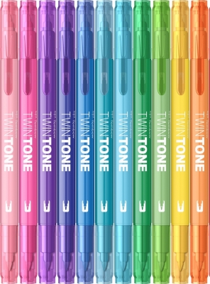 Markere rainbow TwinTone 12 culori Tombow