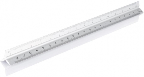 Rigla triungiulara 30 cm aluminiu