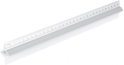 Rigla triungiulara 30 cm aluminiu