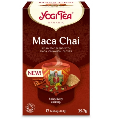 Ceai bio Maca Chai, 17 pliculete 35.7g, Yogi Tea