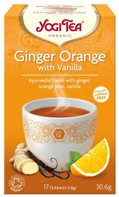 Ceai bio ghimbir cu portocale si vanilie, 17 pliculete 30.6g, Yogi Tea
