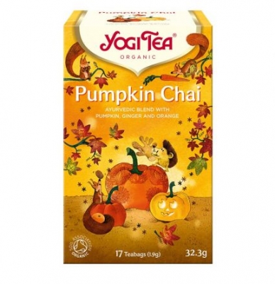 Ceai bio Gusturile Toamnei Pumpkin Chai, 17 pliculete 32.3g, Yogi Tea