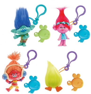 Set 4 brelocuri figurine Zuru Trolls-Medium Key Chain 10 cm
