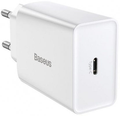 Incarcator retea Baseus Speed Mini, Quick Charge 20W, 1 x USB Type-C 5V/3.0A, alb