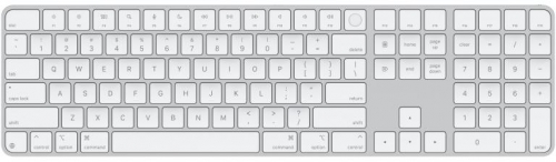 Apple Magic Keyboard (2024) cu Touch ID, Numeric Keypad - US English - White Keys