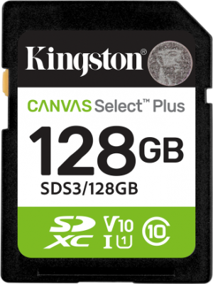 Card de Memorie SDXC Kingston128GBCanvas Select Plus